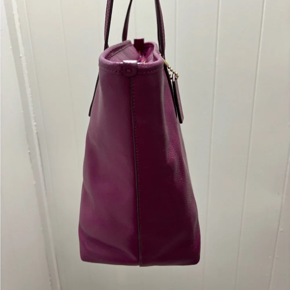 Coach Magenta Leather Tote
